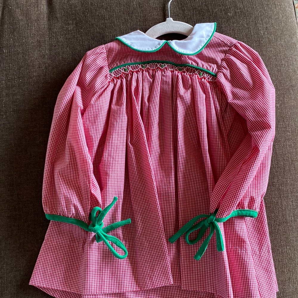 Christmas Smocked dress, 24 months